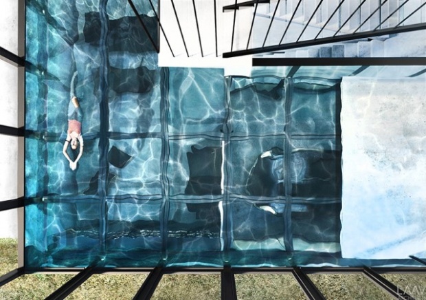 บ้านตากอากาศสไตล์โมเดิร์น รูปทรงกล่องดีไซน์โดดเด่น พร้อมสระว่ายน้ำ 