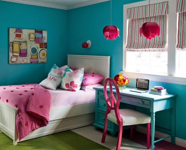 ไอเดียออกแบบห้องนอนสีสันสดใส สไตล์ Colorful